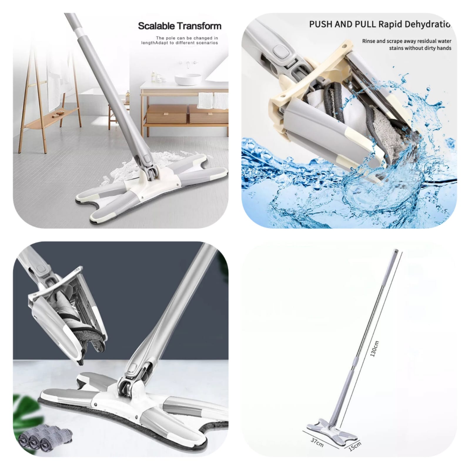 X Mop – Hands-Free Flat Squeeze Mop
