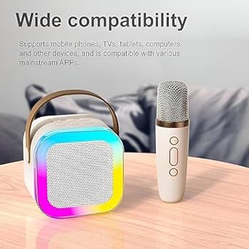 K12 Portable Speaker With Mic | Karaoke Microphone With Speaker | Portable Wireless Bluetooth Speaker